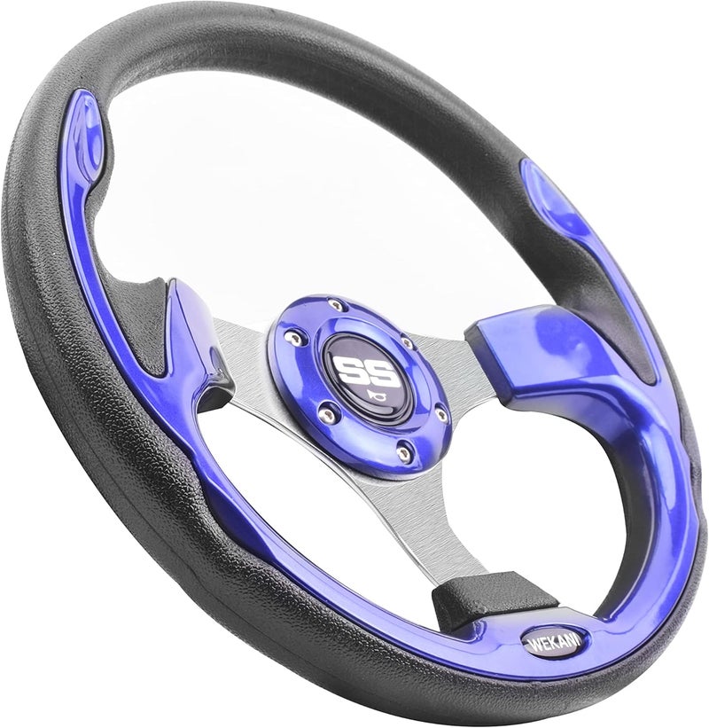 WEKANI Golf Cart Steering wheel for EZGO YAMAHA and Club Car Precedent Most Golf carts Blue - Image 3